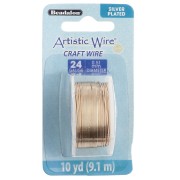Fil de cuivre Artistic Wire 0.51 mm - Plaqué Argent Doré anti-ternissement x9.1m|raw }}