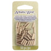 Tubes connecteurs à sertir pour gros fils 2.05 mm - Laiton brut x50
