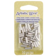 Argenté - Tubes connecteurs à sertir pour gros fils 2.05 mm Argenté anti-ternissement x50 Tubes connecteurs à sertir pour gros fils 2.05 mm Argenté anti-ternissement x50