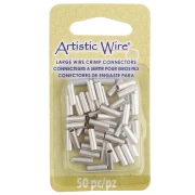 Tubes connecteurs à sertir pour gros fils 2.05 mm Argenté anti-ternissement x50