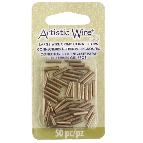 Tubes connecteurs à sertir pour fils 1.63 mm - Laiton brut x50