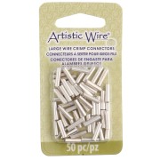 Tubes connecteurs à sertir pour fils 1.63 mm - Argenté anti-ternissement x50