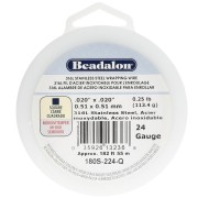 Fil carré 0.51 mm - Acier inoxydable 316L x55m