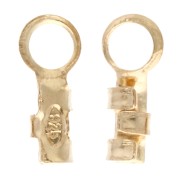 Mini pince lacet 0.5 à 0.9 mm - Argent 925 Doré à l'or fin x6
