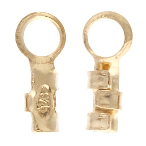 Mini pince lacet 0.5 à 0.9 mm - Argent 925 Doré à l'or fin x6
