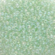 Rocaille Miyuki 11/0 271 - Light Mint Green Lined Crystal AB x8g