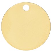 Sequin à graver 10 mm - épaisseur 0.4 mm - Argent 925 Doré or fin x1