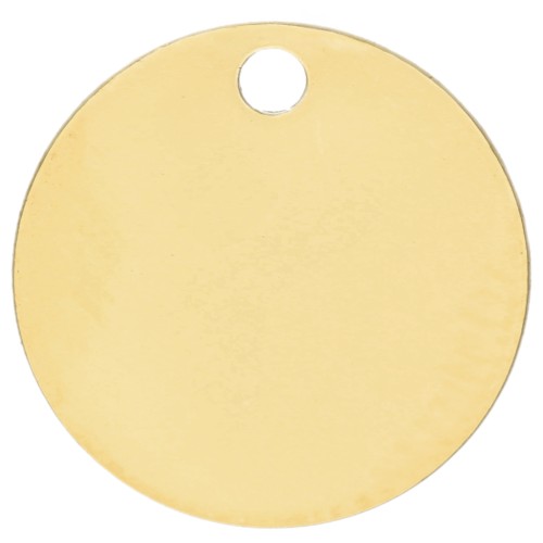 Sequin à graver 10 mm - épaisseur 0.4 mm - Argent 925 Doré or fin x1