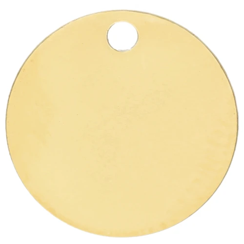 Sequin à graver 10 mm - épaisseur 0.4 mm - Argent 925 Doré or fin x1