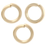 Anneaux ouverts 6x1 mm - Plaqué Or 3 microns x6|raw }}