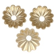 Coupelles fleur 6 mm - Plaqué Or 3 microns x4