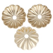 Coupelle fleur 7.5 mm - Plaqué Or 3 microns x1