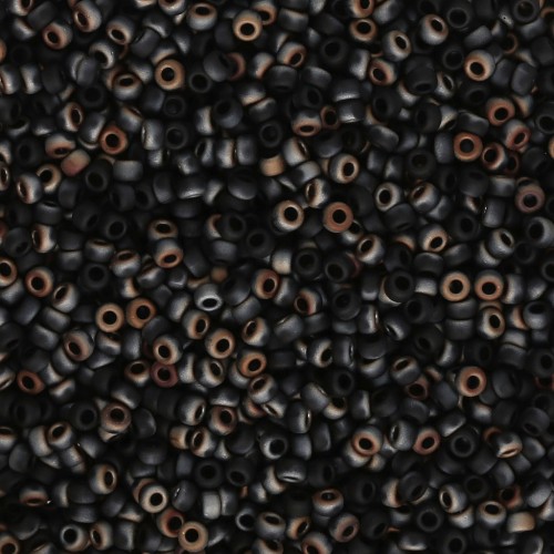 Rocaille Miyuki 15/0 4561 - Black Valentinite Mat x8g