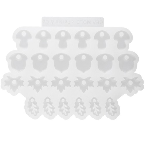 Moule en silicone Géa creations pour réaliser des pendentifs automnal x1