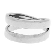 Bague large double - Taille 55 - Acier inoxydable 304 x1|raw }}