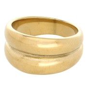 Bague large 11.5 mm - Taille 57 - Acier inoxydable 304 Doré x1