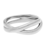 Bague anneaux croisés - Taille 55 - Acier inoxydable 304 x1|raw }}