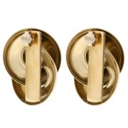 Boucles d'oreilles effet nœud 32x25 mm - Acier inoxydable 304 Doré x2