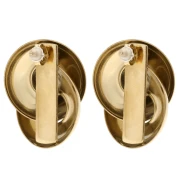 Boucles d'oreilles effet nœud 32x25 mm - Acier inoxydable 304 Doré x2