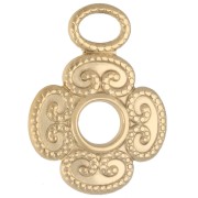 Pendentif trèfle ajouré 20.5x27mm - Acier inoxydable 304 Doré x1|raw }}