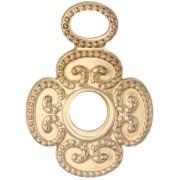 Pendentif trèfle ajouré 20.5x27mm - Acier inoxydable 304 Doré x1