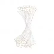 Set de 100 pistils pour fleurs en papier Blanc nacré