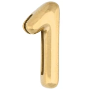 Poussoir chiffre 15x6 mm - 1 - pour ruban 10mm - Acier inoxydable 304 Doré x1