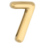 Poussoir chiffre 15x9 mm - 7 - pour ruban 10mm - Acier inoxydable 304 Doré x1