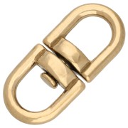 Connecteur pivotant 360° pour porte clés 16 mm - Acier inoxydable 304 Doré x1