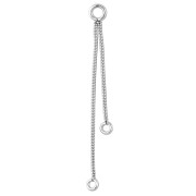 Intercalaires chaînettes maille serpentine 3.5cm et 2 cm - Acier inoxydable 304 x1