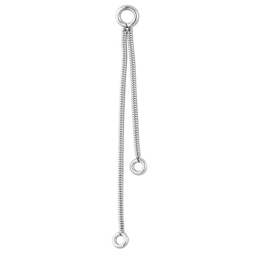 Intercalaires chaînettes maille serpentine 3/4 cm - Acier inoxydable 304 x1