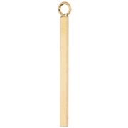 Pendentifs barres verticales 23x1.5 mm - anneau ouvert - Acier inoxydable 304 Doré x5