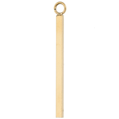 Pendentifs barres verticales 23x1.5 mm - anneau ouvert - Acier inoxydable 304 Doré x5