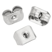 Poussoirs - Poussettes pour clous d'oreilles 5x3.5 mm - Acier inox 316 x10