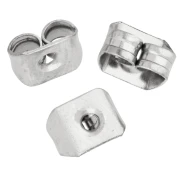 Poussoirs - Poussettes pour clous d'oreilles 5x3.5 mm - Acier inox 316 x10