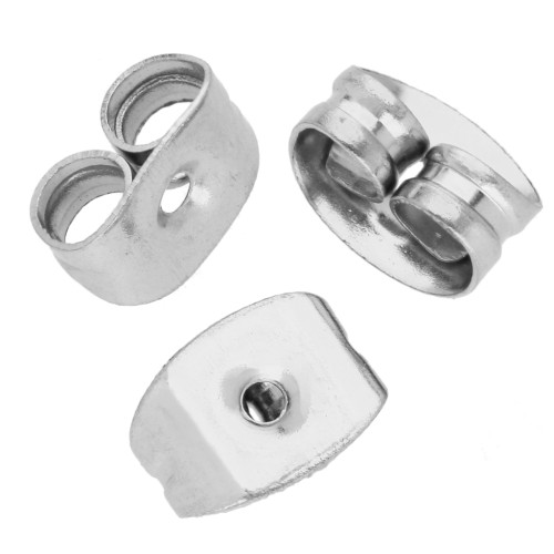 Poussoirs - Poussettes pour clous d'oreilles 6x4.5 mm - Acier inox 316 x10