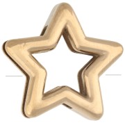Poussoir slider étoile 14x15 mm pour lacet 10 mm - Acier inoxydable 304 Doré x1