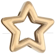 Poussoir slider étoile 14x15 mm pour lacet 10 mm - Acier inoxydable 304 Doré x1