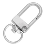 Fermoir mousqueton porte clés 31x13 mm - Acier inoxydable 304 x1