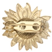 Broche tournesol 20 mm - Acier inoxydable 304 Doré x1