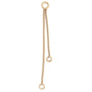 Intercalaires chaînettes maille serpentine 2.5/4mm - Acier inox 304 Doré x1