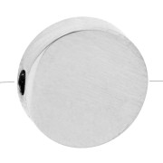 Perle plate ronde 10 mm - Acier inoxydable 316L x1