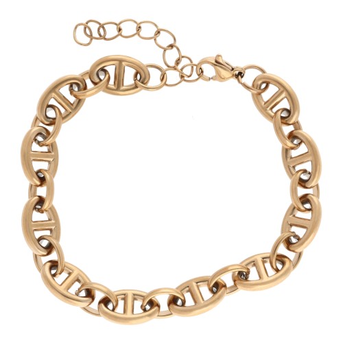 Bracelet maille marine 8.2 mm - Acier inoxydable 304 Doré x17cm