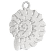 Breloque coquillage escargot 11x8 mm - Acier inoxydable 316 x1