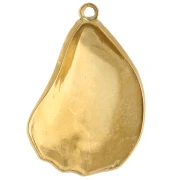 Pendentif coquillage moule 32x23 mm - Acier inoxydable 304 Doré x1