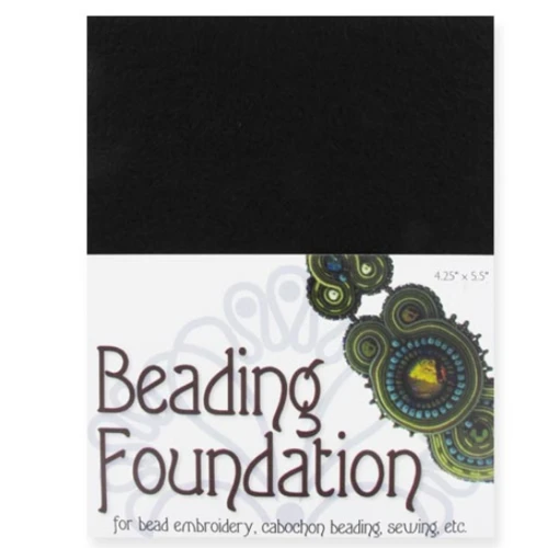 Coupons de feutrine pour broderie 11x14 mm - Noir x4