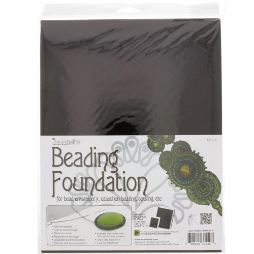 Coupons de feutrine pour broderie 27.5x21.5 mm - Noir x4