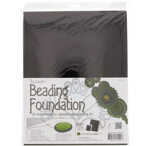 Coupons de feutrine pour broderie 27.5x21.5 mm - Noir x4