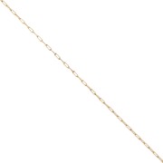Chaîne fine pour Miyuki Delica 11/0 maille Forçat 0.8mm Acier inox 304 Doré x1m
