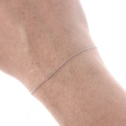 Chaîne fine pour Miyuki Delica 11/0 maille Forçat 0.8 mm - Acier inox 304 x1m